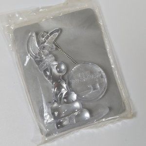 Vintage 1992 'Skier' Energizer Bunny Clear Christmas Ornament NEW